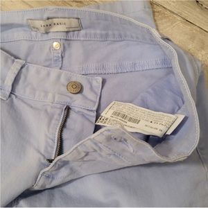 Zara Basic Cotton Pants EUC - Light blue